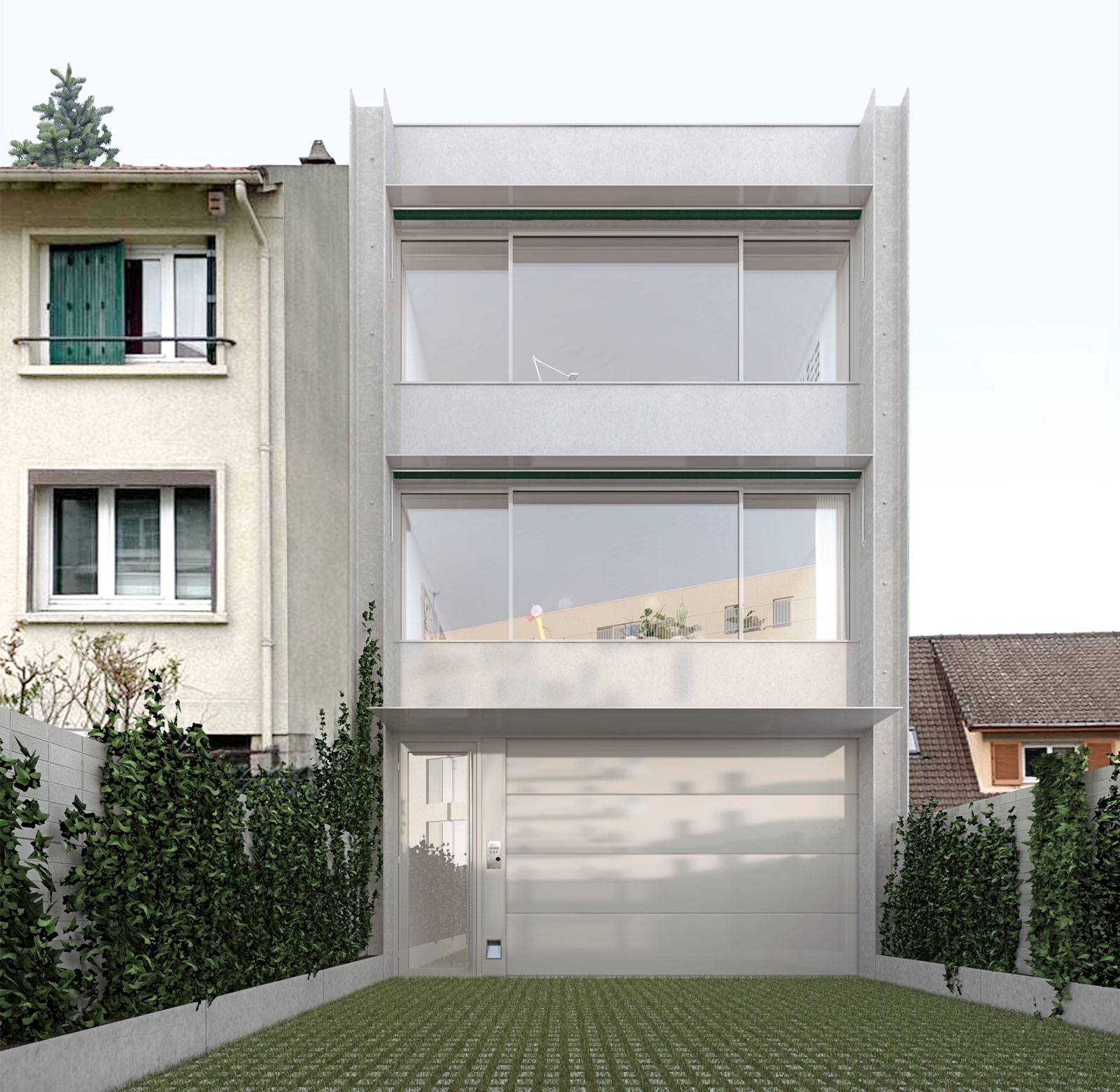 atelier + logement M - heros architecture logements architecte parisien paris immeuble d'habitations champigny-sur-marne 